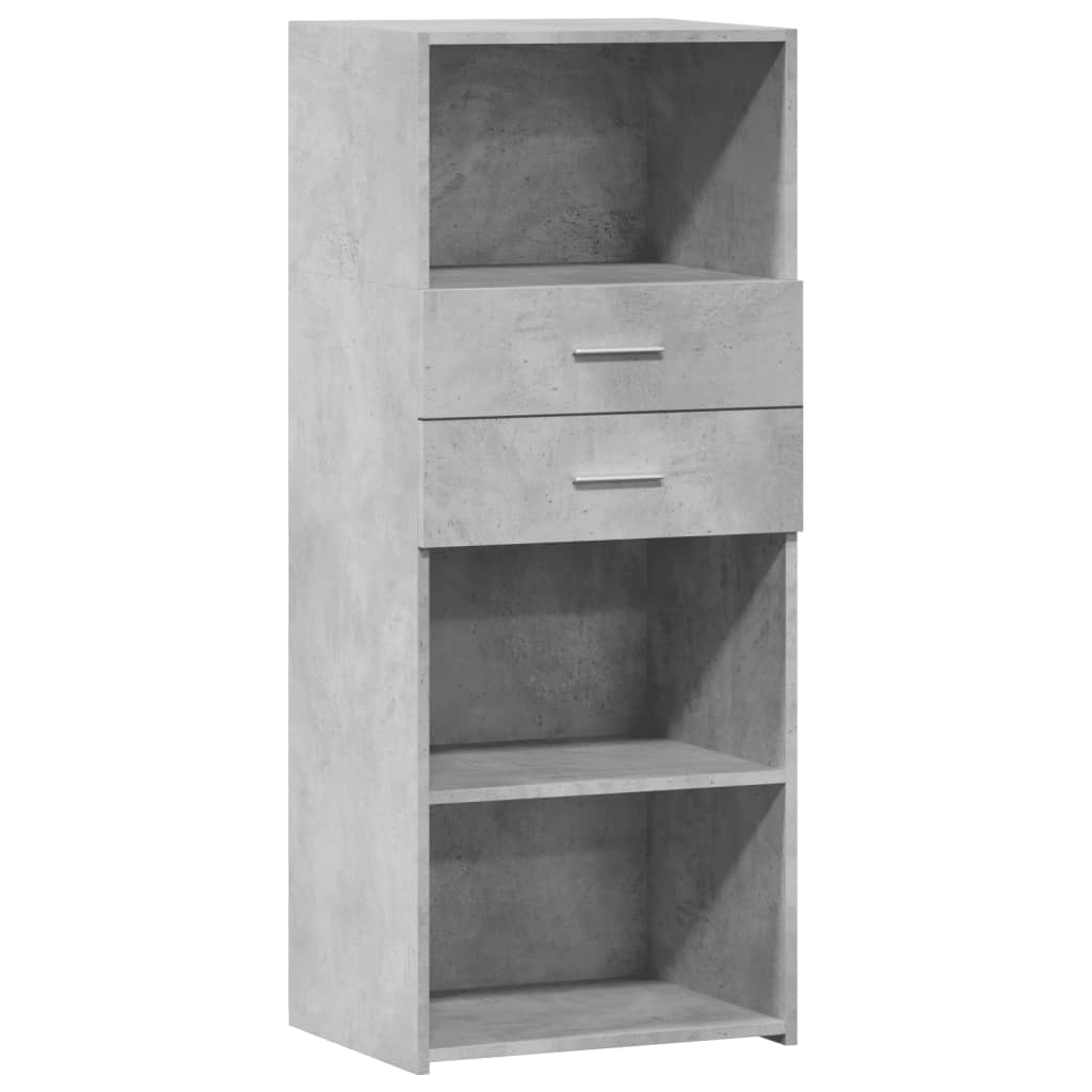 Image Buffet haut gris béton 50x42,5x124 cm bois d'ingénierie | Xios Store SNC vidaXL Xios Store SNC