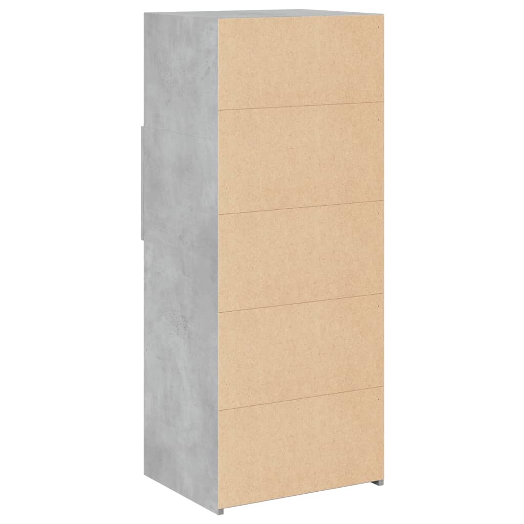 Image Buffet haut gris béton 50x42,5x124 cm bois d'ingénierie | Xios Store SNC vidaXL Xios Store SNC