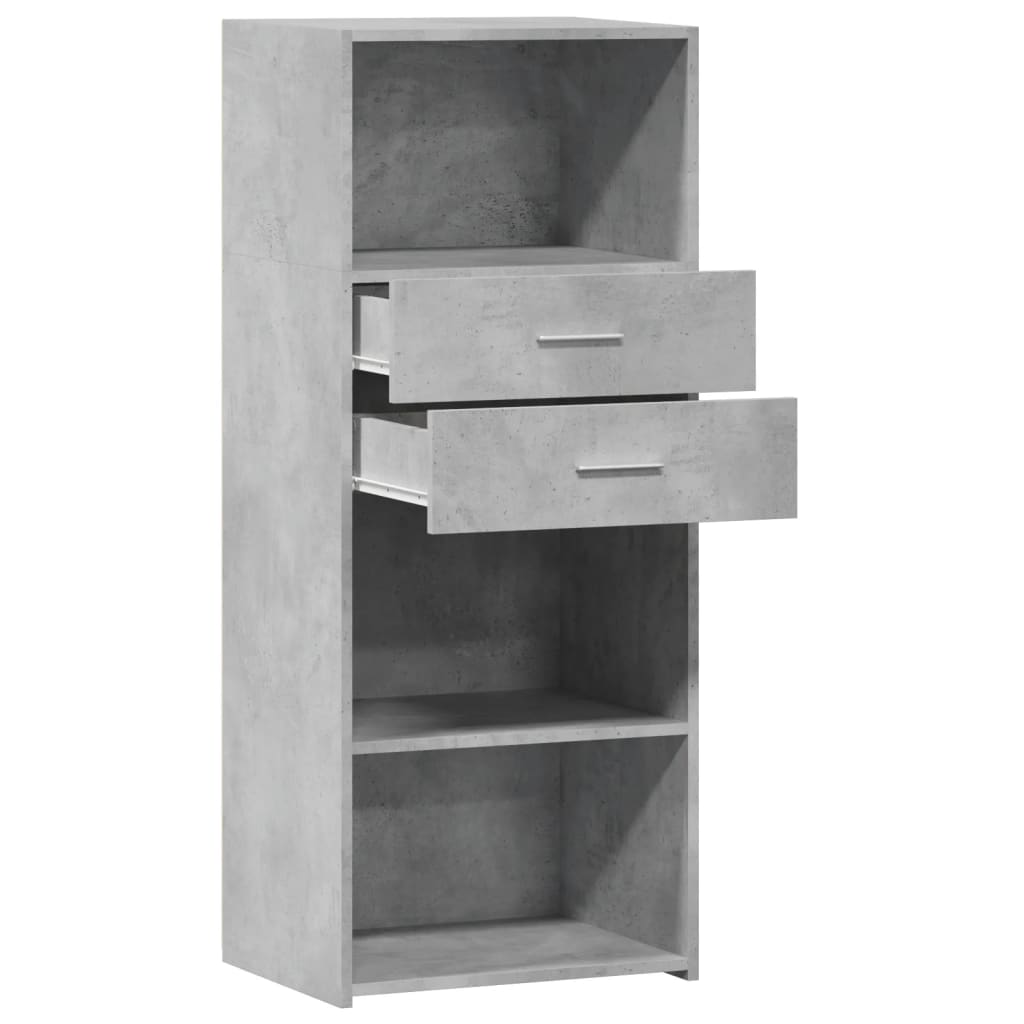 Image Buffet haut gris béton 50x42,5x124 cm bois d'ingénierie | Xios Store SNC vidaXL Xios Store SNC