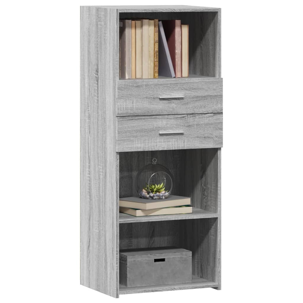 Image Buffet haut sonoma gris 50x42,5x124 cm bois d'ingénierie | Xios Store SNC vidaXL Xios Store SNC