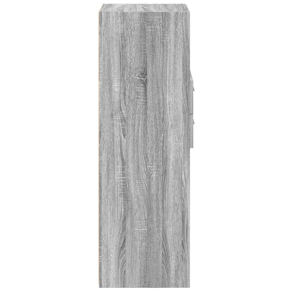 Image Buffet haut sonoma gris 50x42,5x124 cm bois d'ingénierie | Xios Store SNC vidaXL Xios Store SNC