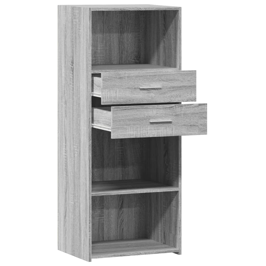 Image Buffet haut sonoma gris 50x42,5x124 cm bois d'ingénierie | Xios Store SNC vidaXL Xios Store SNC