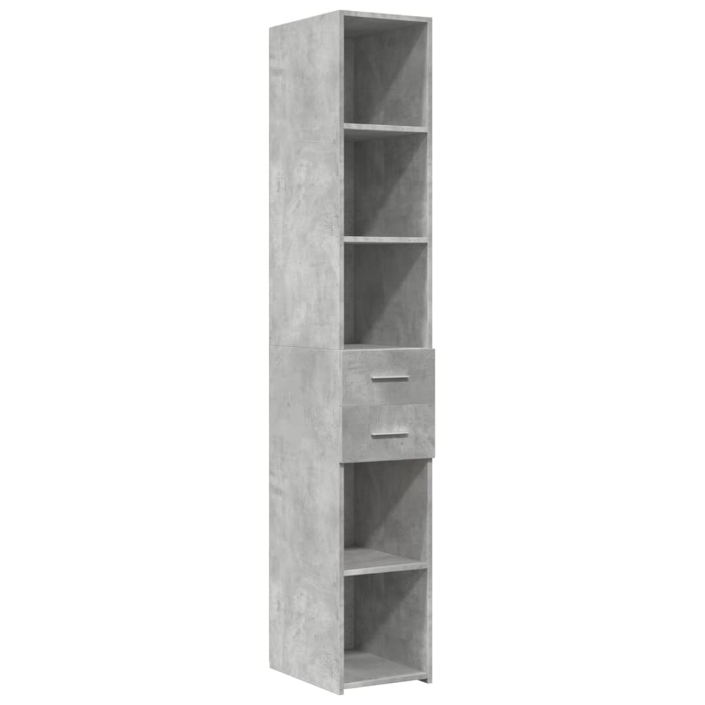 Image Buffet haut gris béton 30x42,5x185 cm bois d'ingénierie | Xios Store SNC vidaXL Xios Store SNC