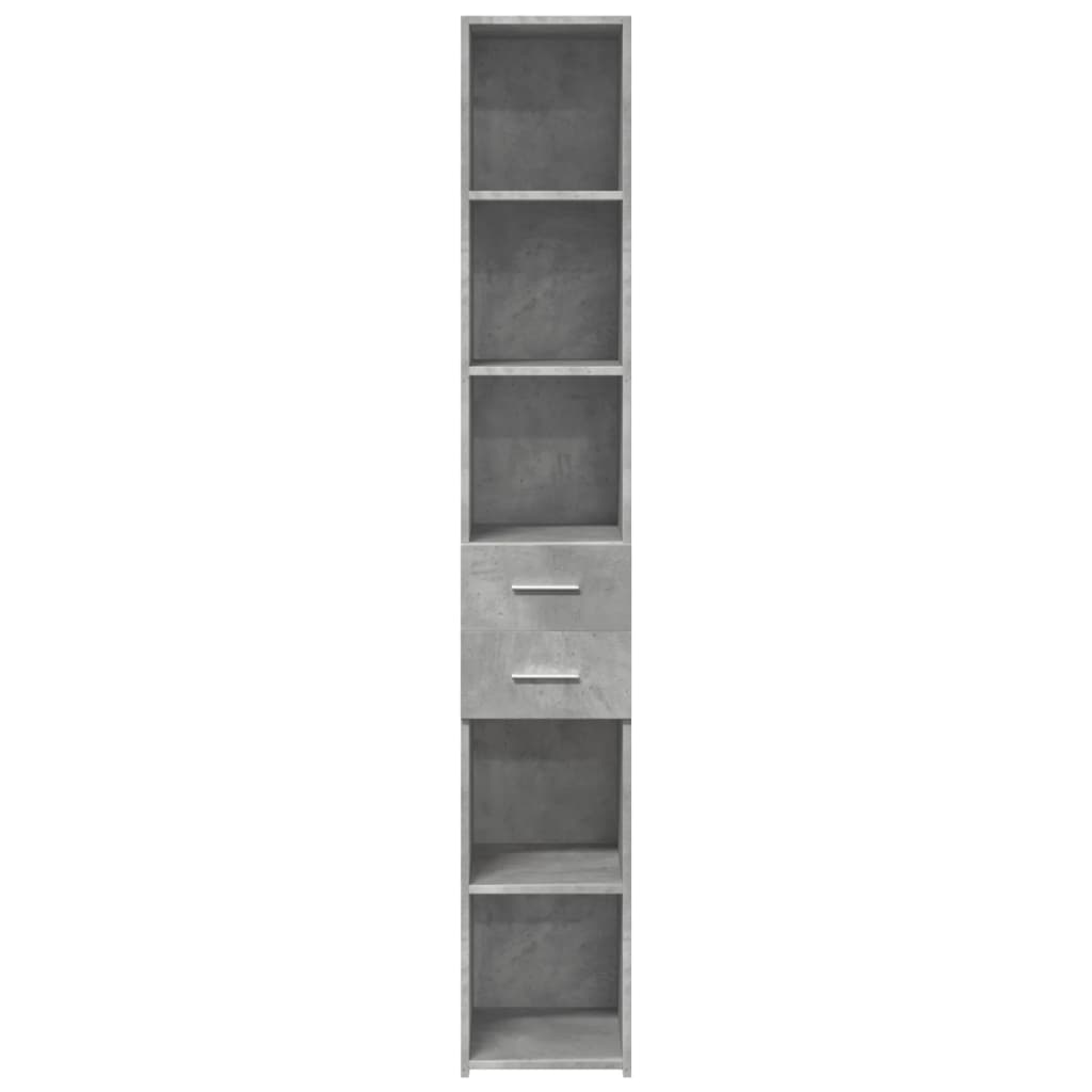 Image Buffet haut gris béton 30x42,5x185 cm bois d'ingénierie | Xios Store SNC vidaXL Xios Store SNC