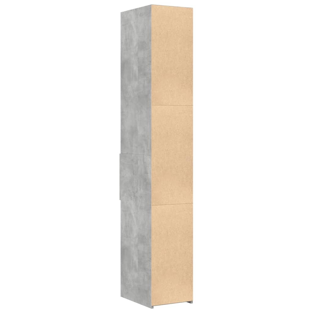 Image Buffet haut gris béton 30x42,5x185 cm bois d'ingénierie | Xios Store SNC vidaXL Xios Store SNC