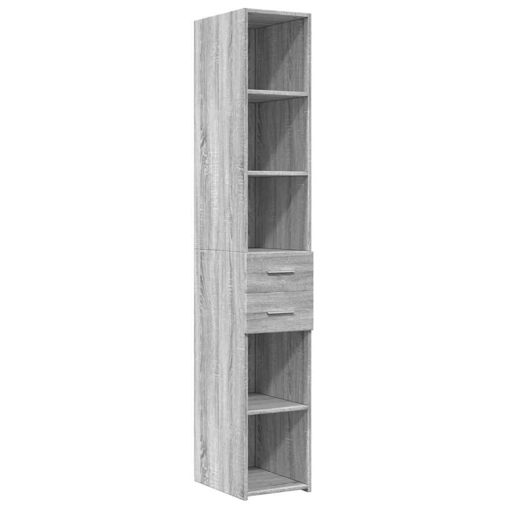 Image Buffet haut sonoma gris 30x42,5x185 cm bois d'ingénierie | Xios Store SNC vidaXL Xios Store SNC