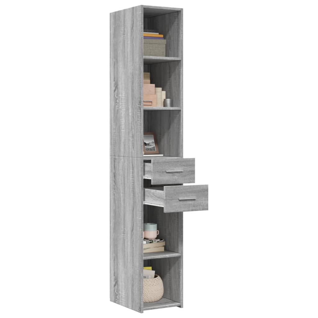 Image Buffet haut sonoma gris 30x42,5x185 cm bois d'ingénierie | Xios Store SNC vidaXL Xios Store SNC