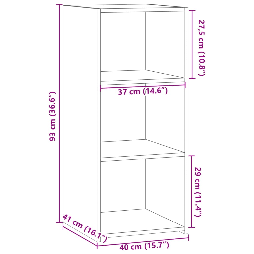 Image Buffet chêne sonoma 40x41x93 cm bois d'ingénierie | Xios Store SNC vidaXL Xios Store SNC