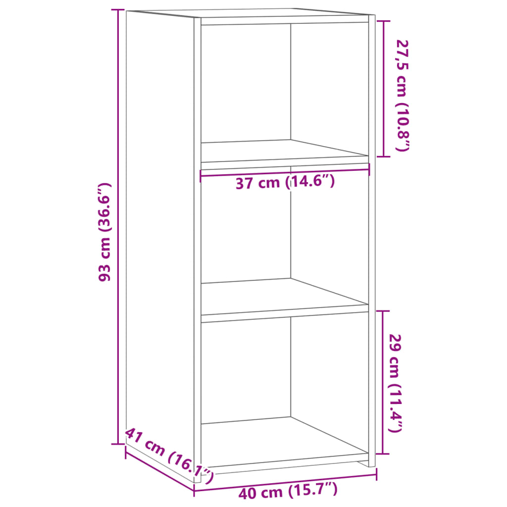 Image Buffet gris béton 40x41x93 cm bois d'ingénierie | Xios Store SNC vidaXL Xios Store SNC