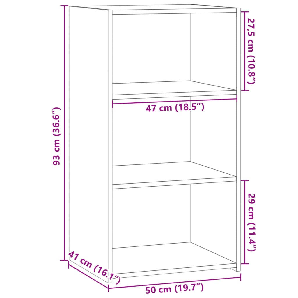 Image Buffet blanc 50x41x93 cm bois d'ingénierie | Xios Store SNC vidaXL Xios Store SNC