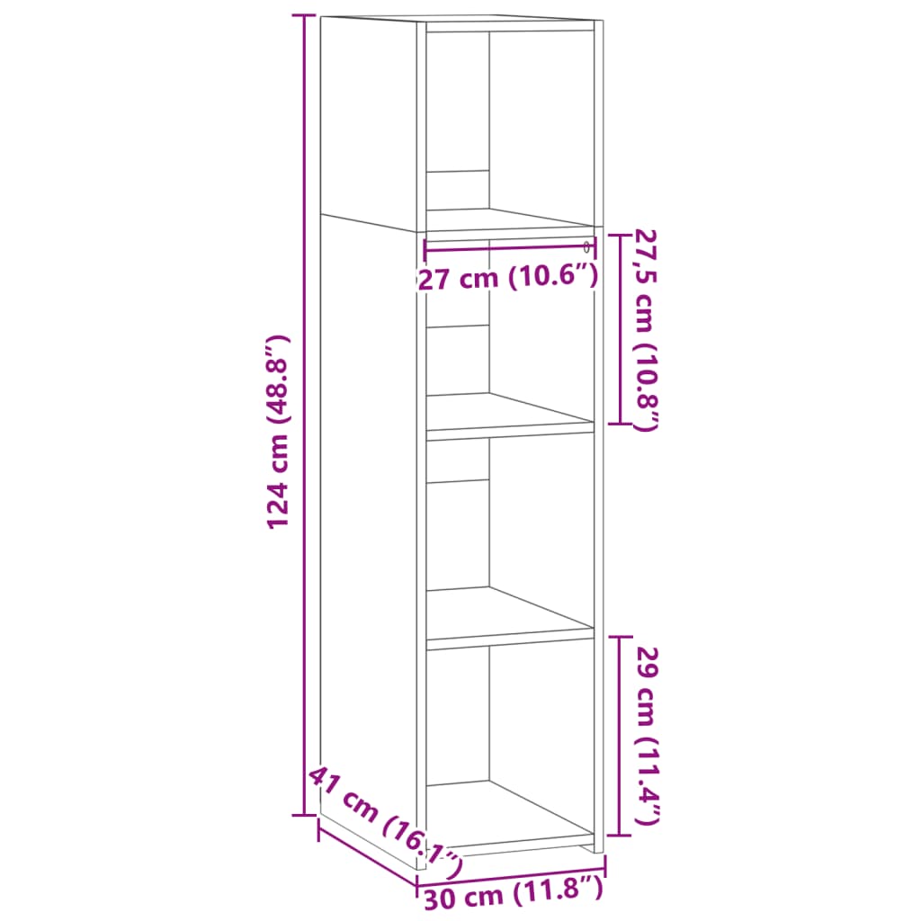 Image Buffet blanc 30x41x124 cm bois d'ingénierie | Xios Store SNC vidaXL Xios Store SNC