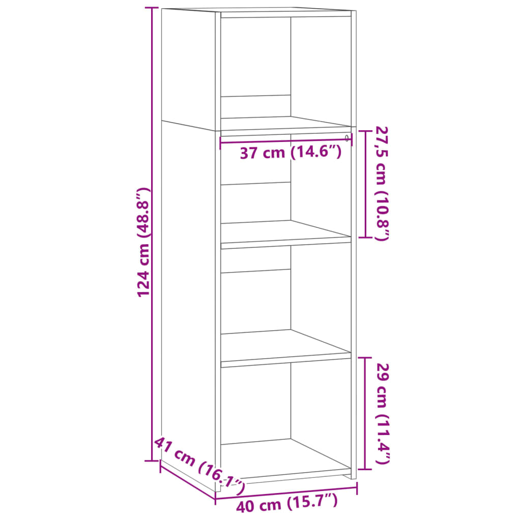 Image Buffet chêne sonoma 40x41x124 cm bois d'ingénierie | Xios Store SNC vidaXL Xios Store SNC