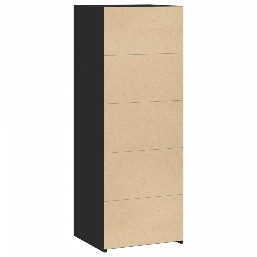 Image Buffet haut noir 45x41x124 cm bois d'ingénierie | Xios Store SNC vidaXL Xios Store SNC