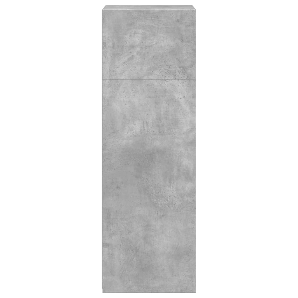 Image Buffet haut gris béton 45x41x124 cm bois d'ingénierie | Xios Store SNC vidaXL Xios Store SNC