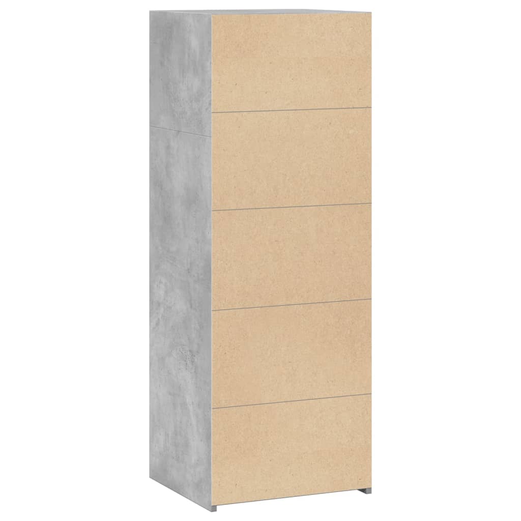 Image Buffet haut gris béton 45x41x124 cm bois d'ingénierie | Xios Store SNC vidaXL Xios Store SNC