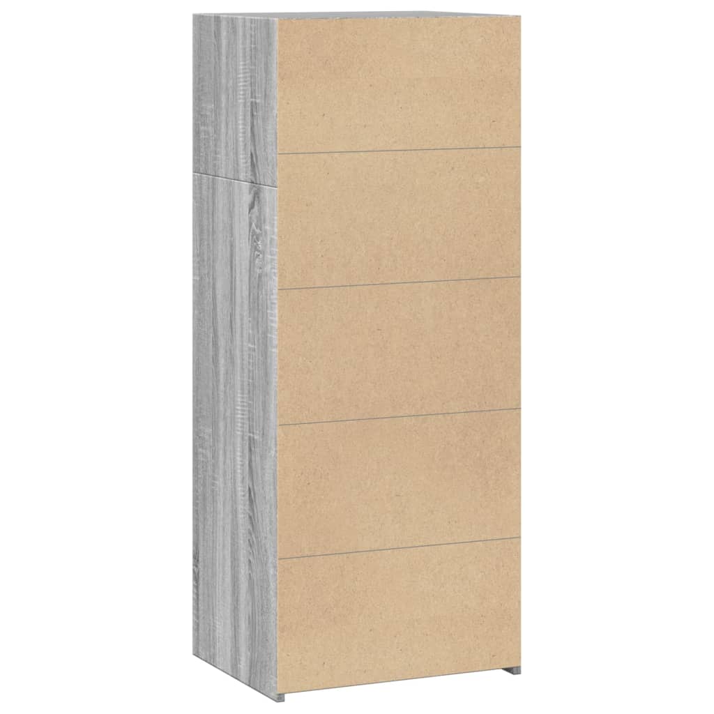 Image Buffet haut sonoma gris 50x41x124 cm bois d'ingénierie | Xios Store SNC vidaXL Xios Store SNC