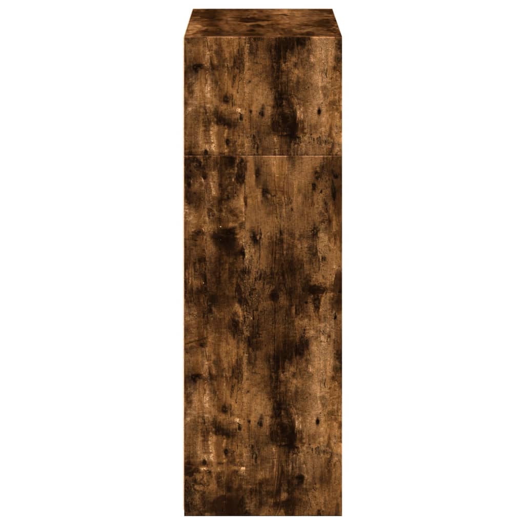 Image Buffet haut chêne fumé 70x41x124 cm bois d'ingénierie | Xios Store SNC vidaXL Xios Store SNC