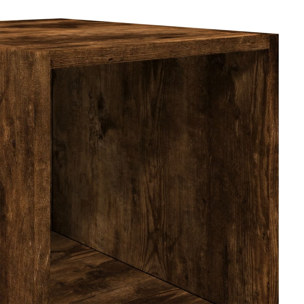 Buffet haut chêne fumé 30x41x185 cm bois d'ingénierie, Xios Store SNC