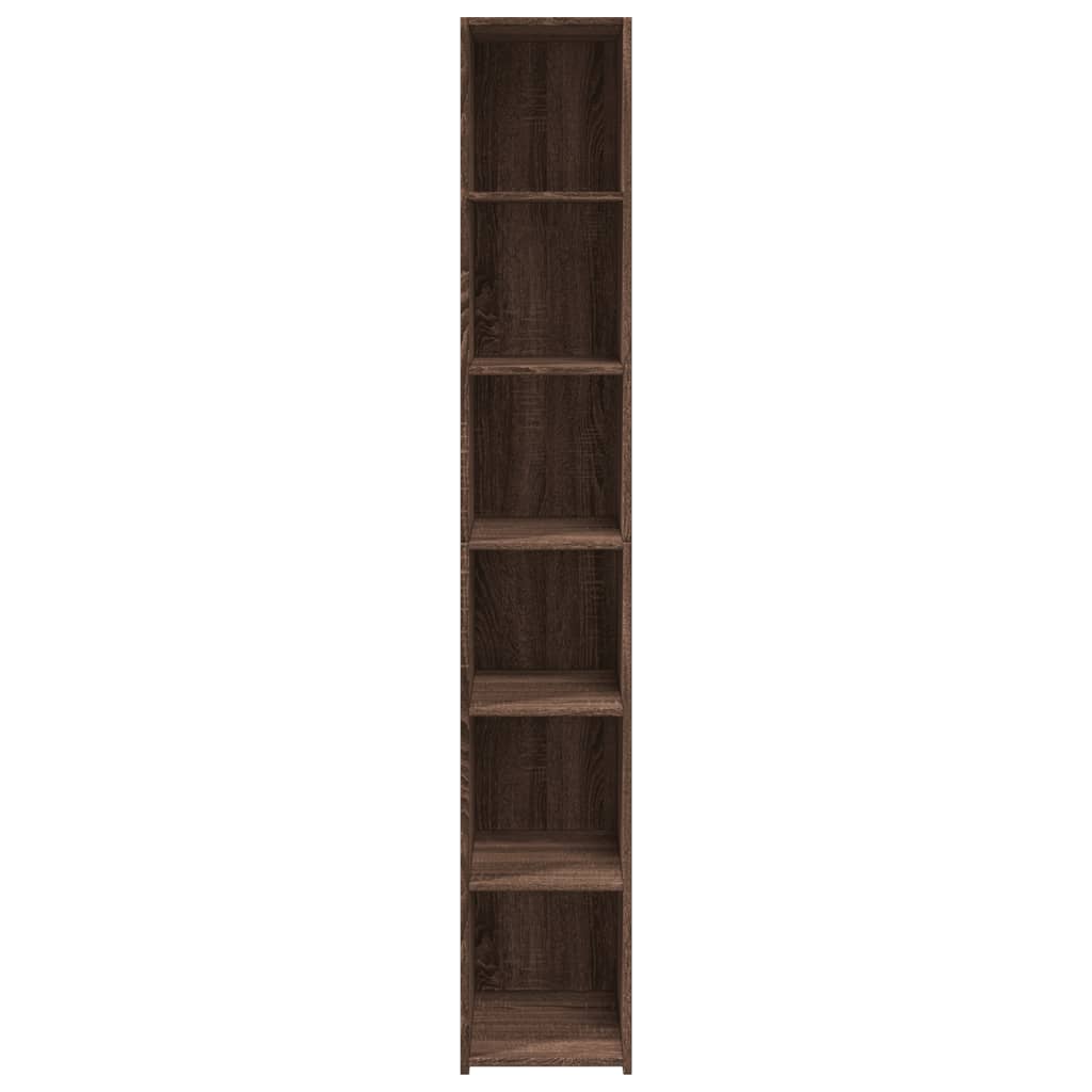 Buffet haut chêne marron 30x41x185 cm bois d'ingénierie, Xios Store SNC