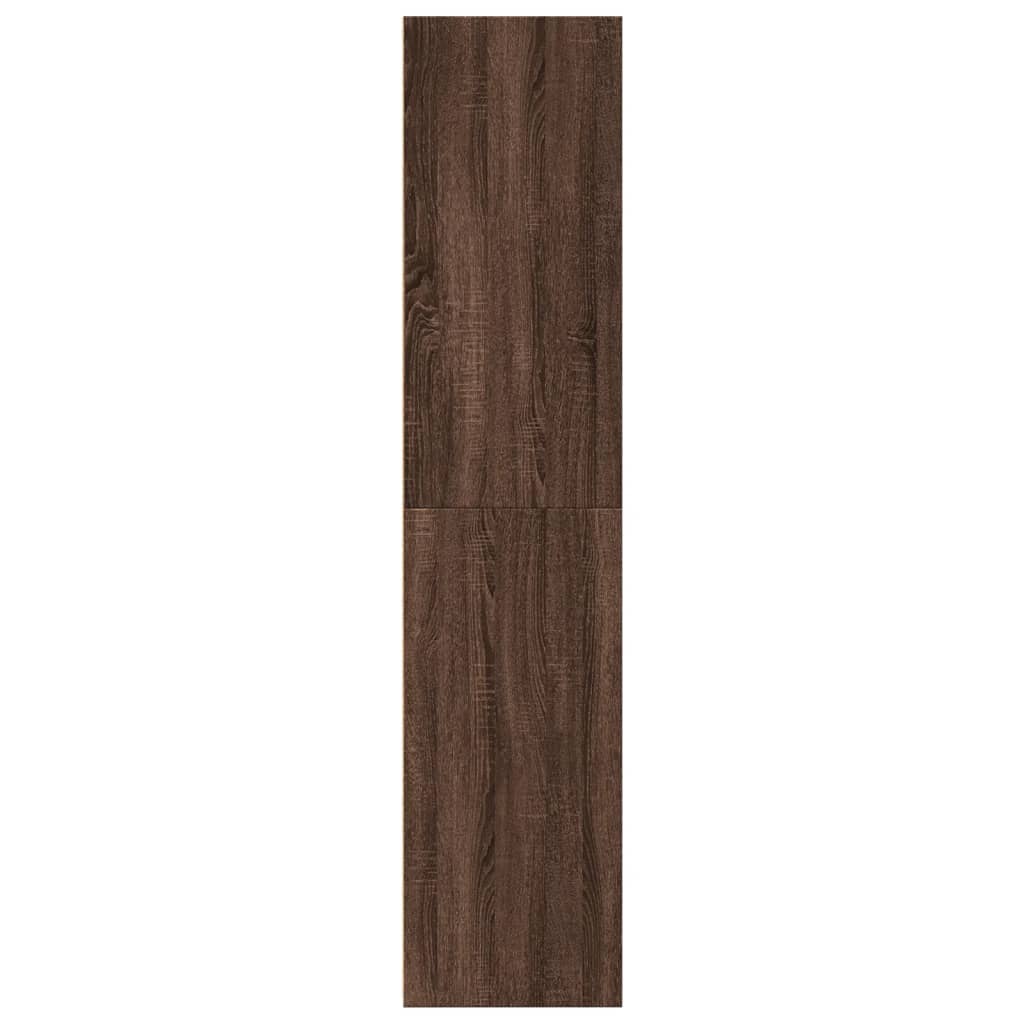 Buffet haut chêne marron 30x41x185 cm bois d'ingénierie, Xios Store SNC