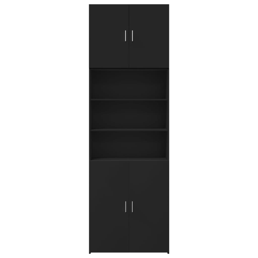 Image Buffet haut noir 80x42,5x249 cm bois d'ingénierie | Xios Store SNC vidaXL Xios Store SNC