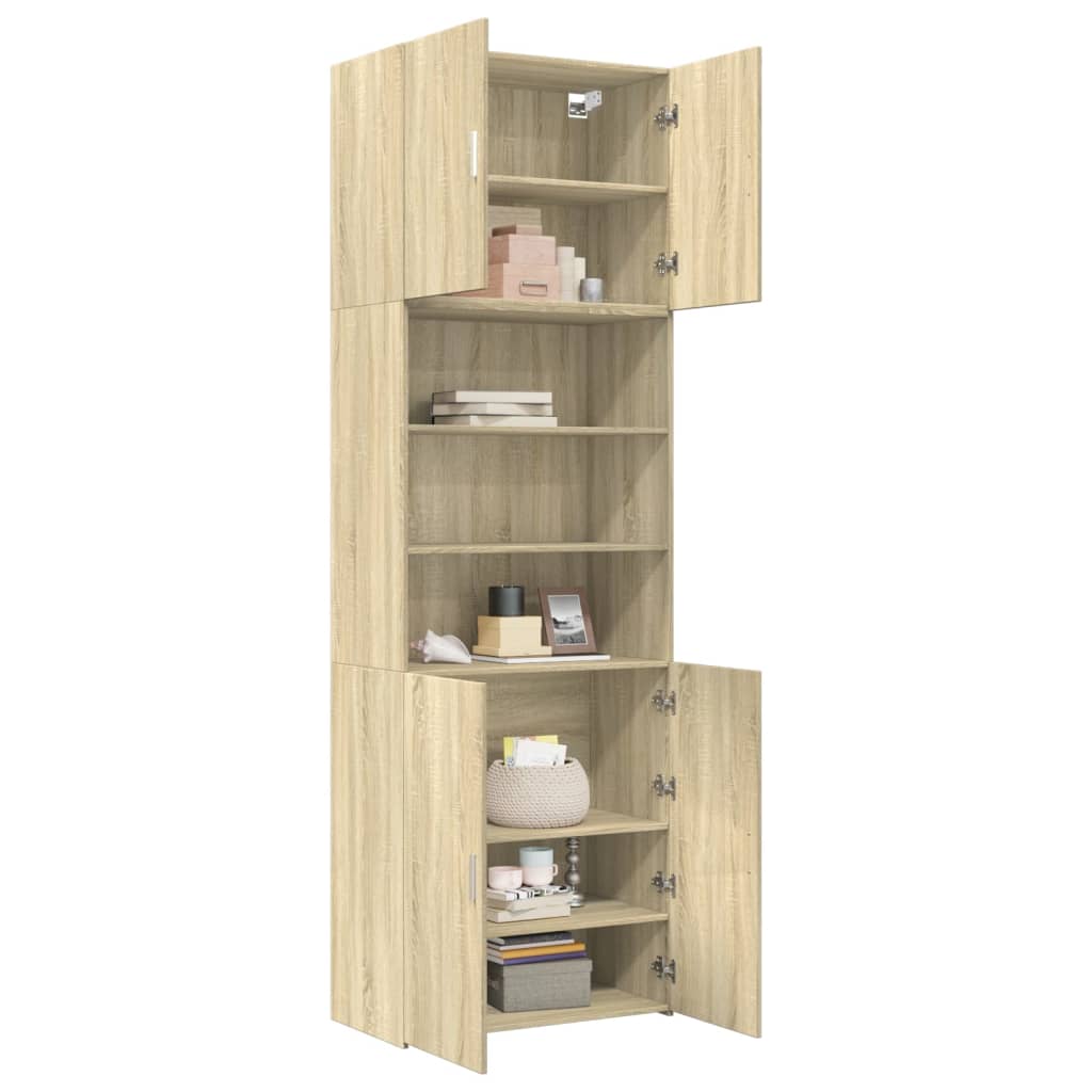 Image Buffet haut chêne sonoma 80x42,5x249 cm bois d'ingénierie | Xios Store SNC vidaXL Xios Store SNC