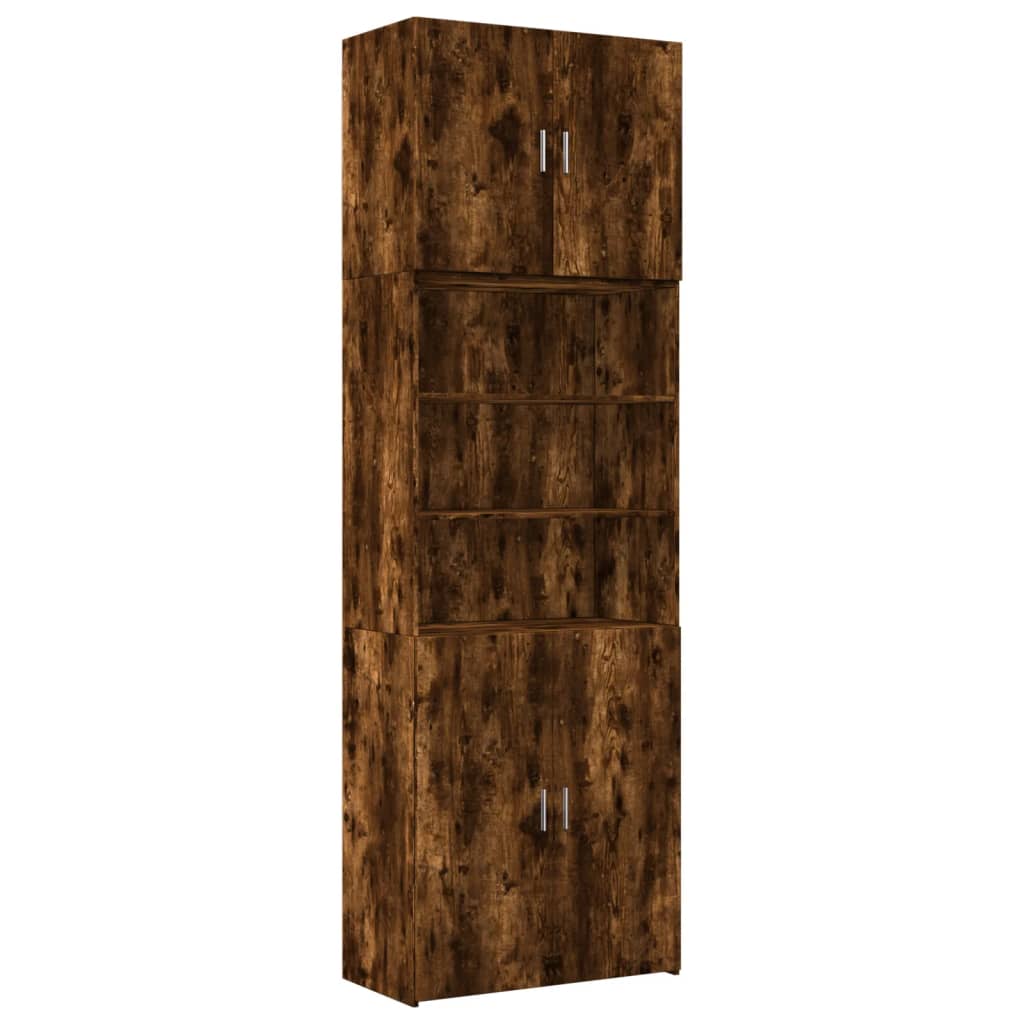 Image Buffet haut chêne fumé 80x42,5x249 cm bois d'ingénierie | Xios Store SNC vidaXL Xios Store SNC