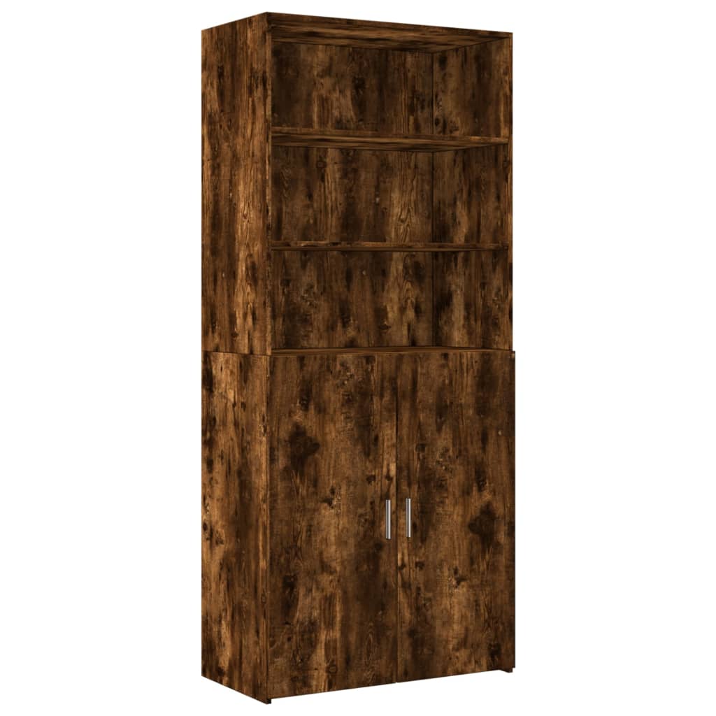 Image Buffet haut chêne fumé 80x42,5x249 cm bois d'ingénierie | Xios Store SNC vidaXL Xios Store SNC