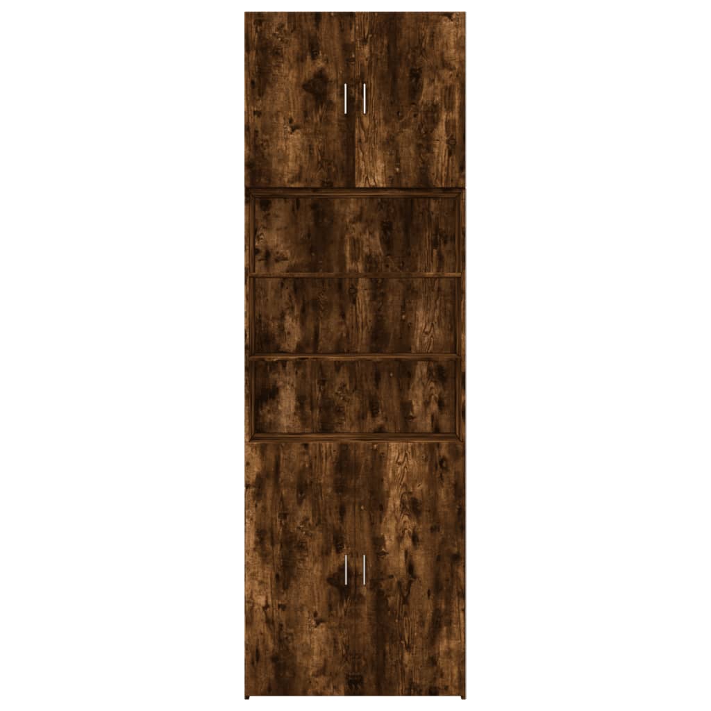 Image Buffet haut chêne fumé 80x42,5x249 cm bois d'ingénierie | Xios Store SNC vidaXL Xios Store SNC