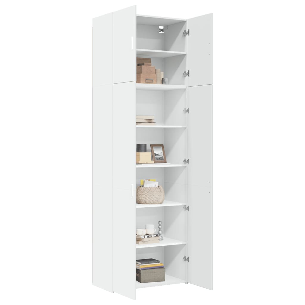 Image Buffet haut blanc 80x42,5x249 cm bois d'ingénierie | Xios Store SNC vidaXL Xios Store SNC