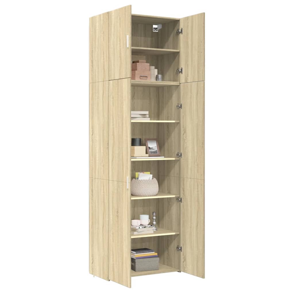 Image Buffet haut chêne sonoma 80x42,5x249 cm bois d'ingénierie | Xios Store SNC vidaXL Xios Store SNC