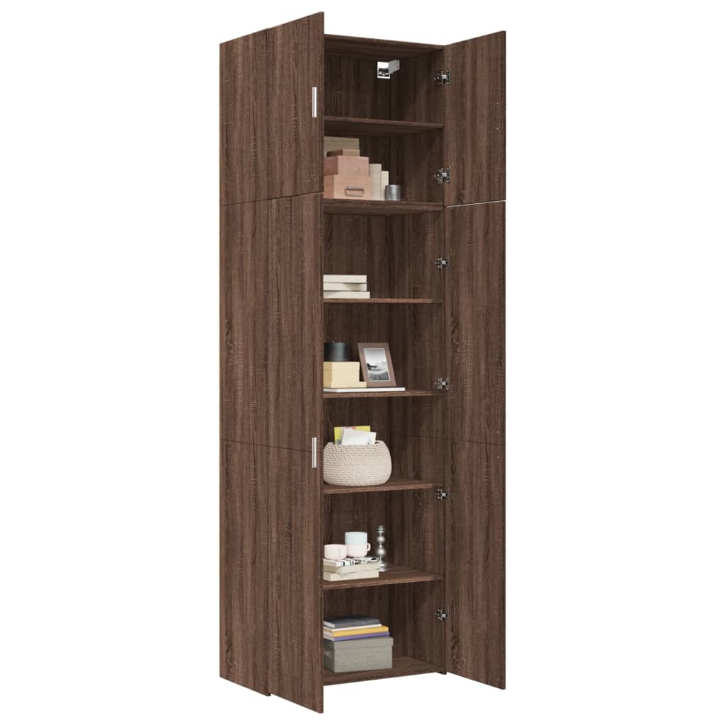 Image Buffet haut chêne marron 80x42,5x249 cm bois d'ingénierie | Xios Store SNC vidaXL Xios Store SNC