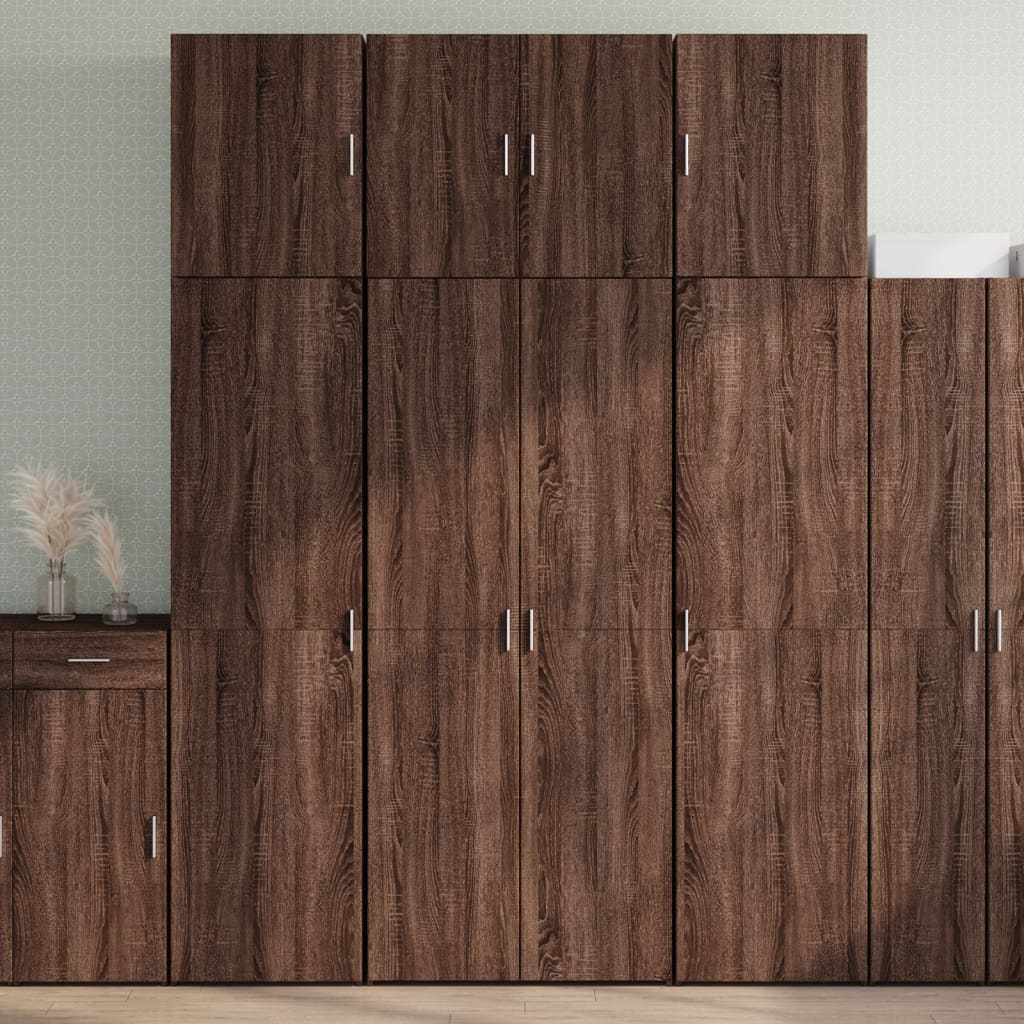 Image Buffet haut chêne marron 80x42,5x249 cm bois d'ingénierie | Xios Store SNC vidaXL Xios Store SNC