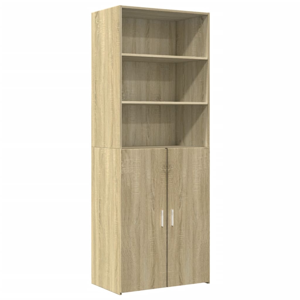 Image Buffet haut chêne sonoma 70x42,5x185 cm bois d'ingénierie | Xios Store SNC vidaXL Xios Store SNC