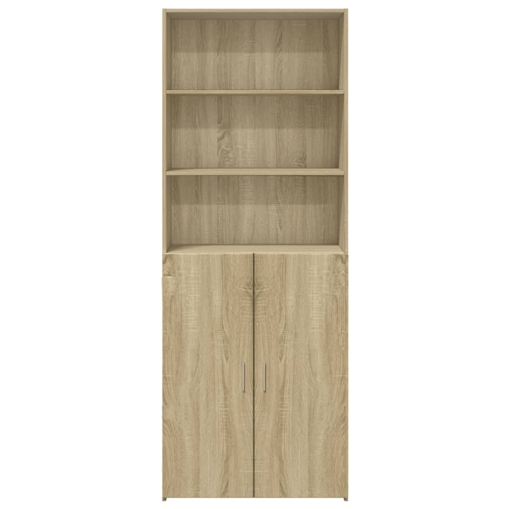 Image Buffet haut chêne sonoma 70x42,5x185 cm bois d'ingénierie | Xios Store SNC vidaXL Xios Store SNC