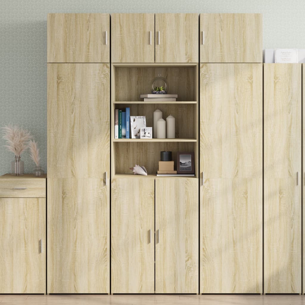 Image Buffet haut chêne sonoma 70x42,5x185 cm bois d'ingénierie | Xios Store SNC vidaXL Xios Store SNC