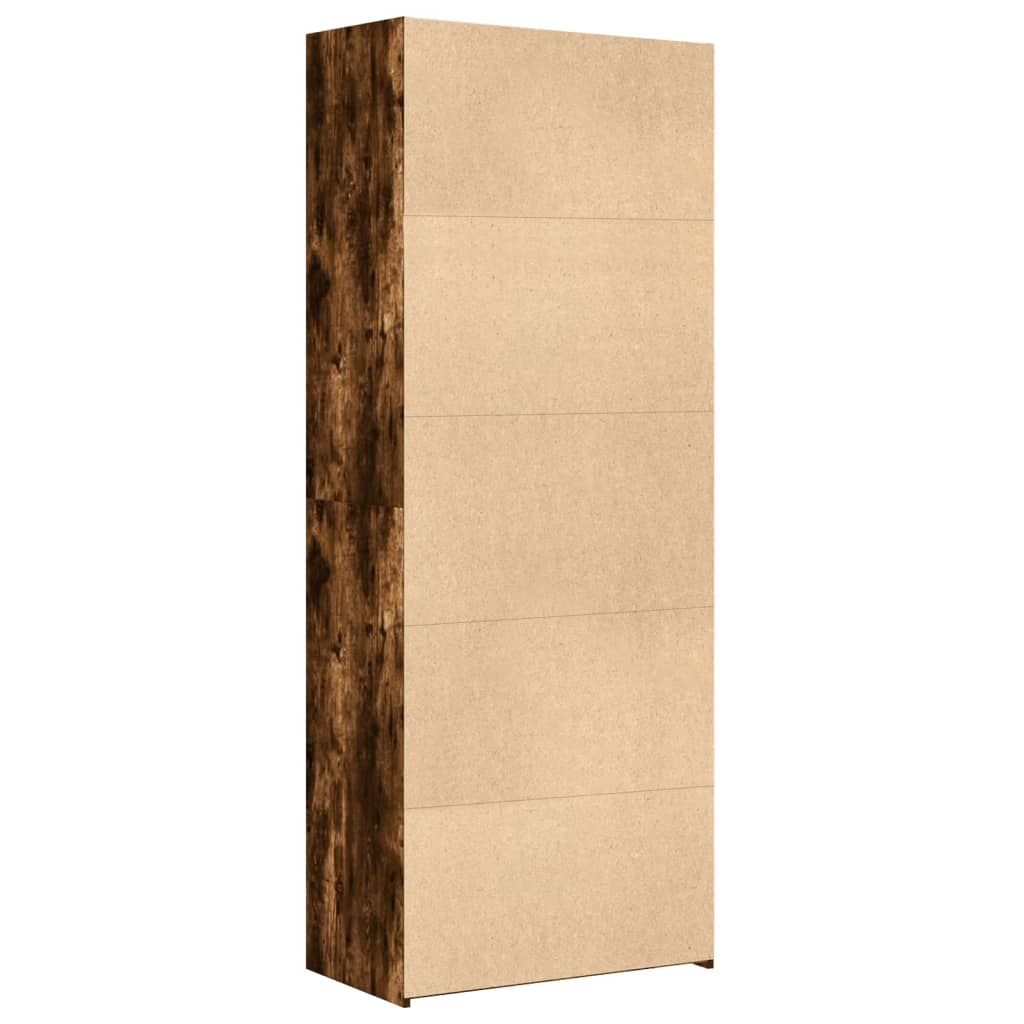 Image Buffet haut chêne fumé 70x42,5x185 cm bois d'ingénierie | Xios Store SNC vidaXL Xios Store SNC