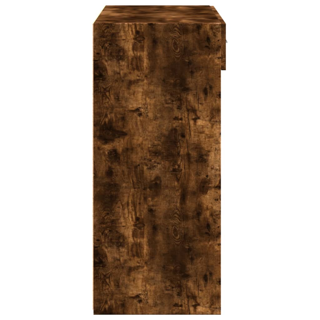 Image Buffet haut chêne fumé 80x42,5x124 cm bois d'ingénierie | Xios Store SNC vidaXL Xios Store SNC