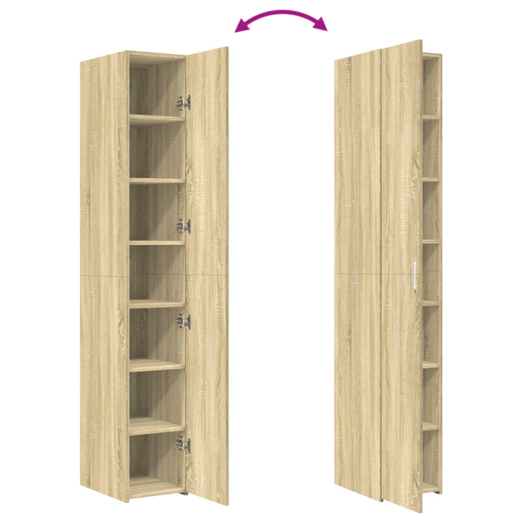 Image Buffet haut chêne sonoma 30x42,5x185 cm bois d'ingénierie | Xios Store SNC vidaXL Xios Store SNC