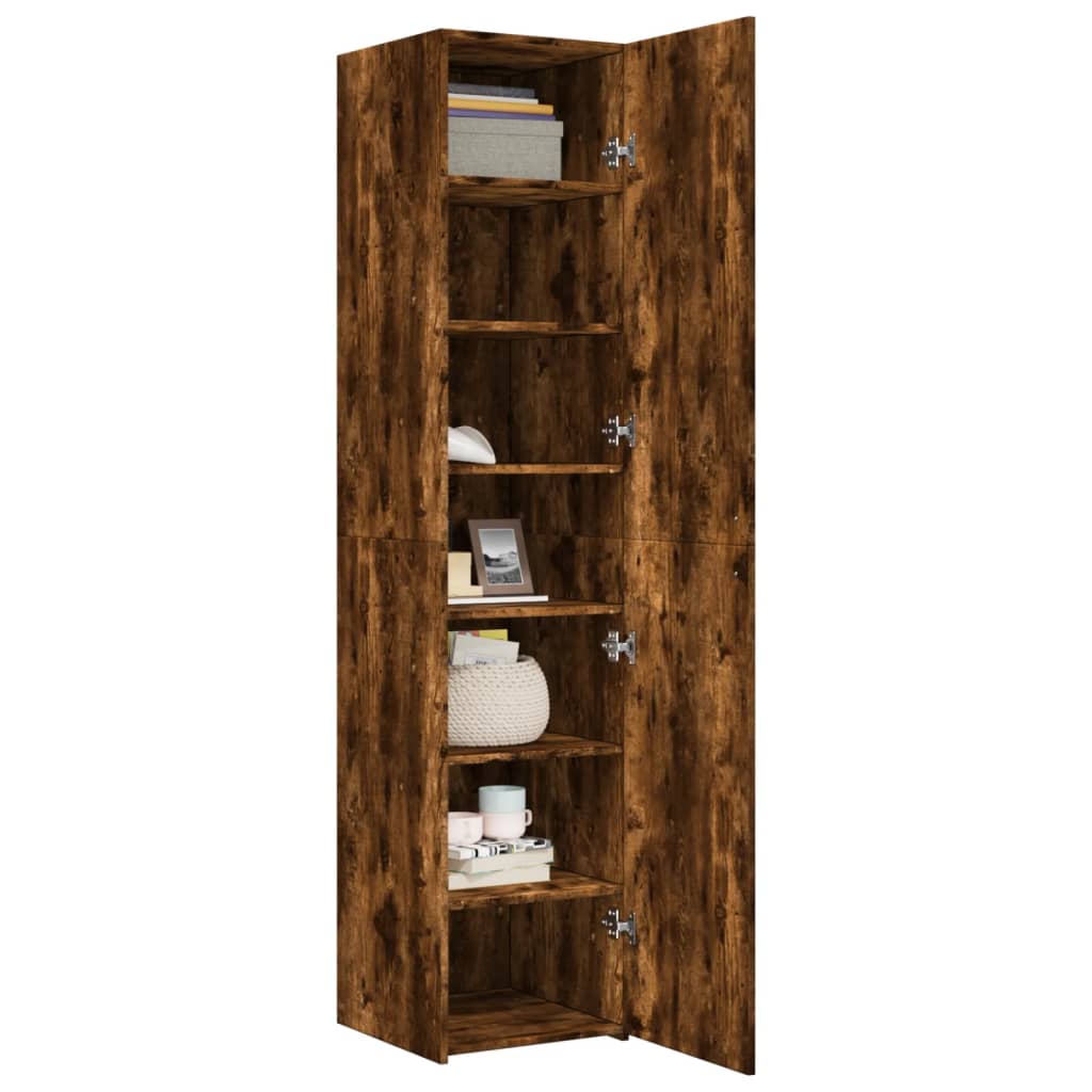 Image Buffet haut chêne fumé 40x42,5x185 cm bois d'ingénierie | Xios Store SNC vidaXL Xios Store SNC