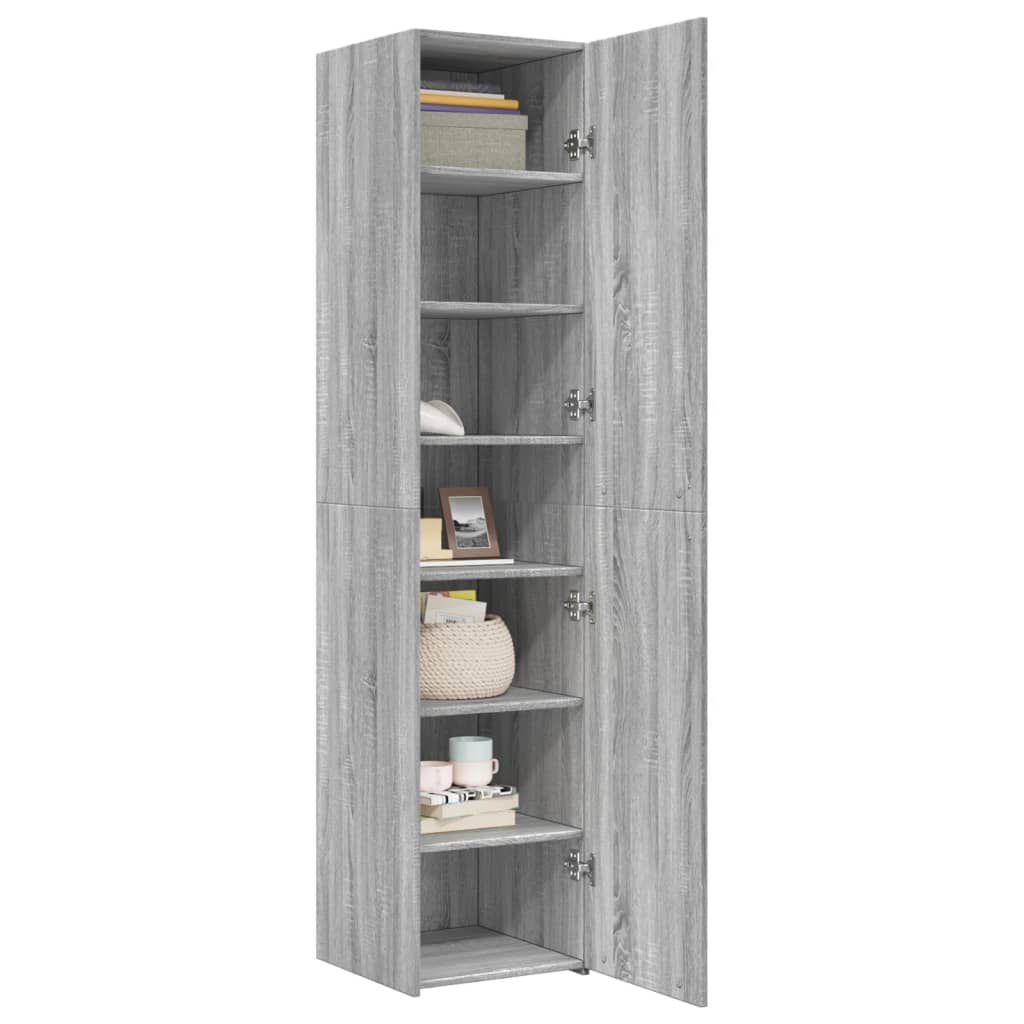 Image Buffet haut sonoma gris 40x42,5x185 cm bois d'ingénierie | Xios Store SNC vidaXL Xios Store SNC