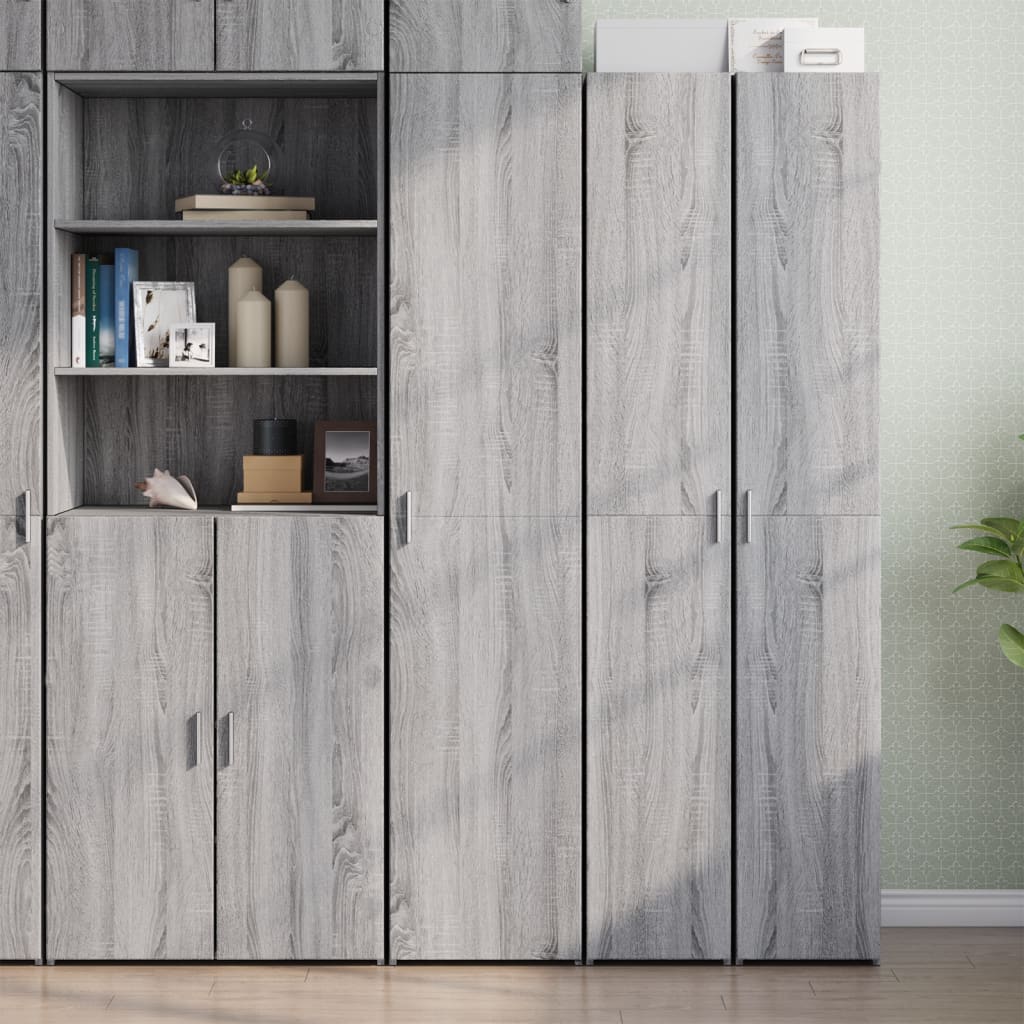 Image Buffet haut sonoma gris 40x42,5x185 cm bois d'ingénierie | Xios Store SNC vidaXL Xios Store SNC