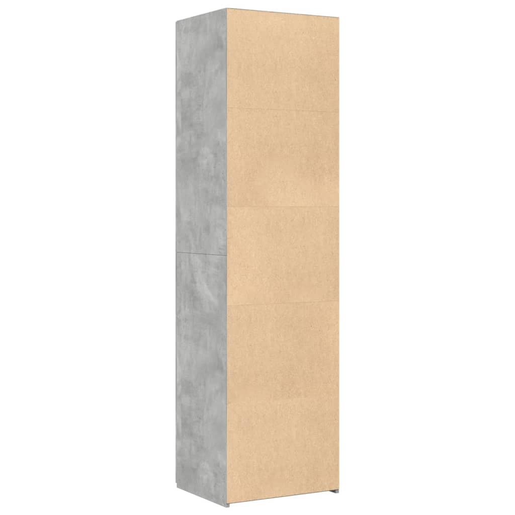 Image Buffet haut gris béton 50x42,5x185 cm bois d'ingénierie | Xios Store SNC vidaXL Xios Store SNC