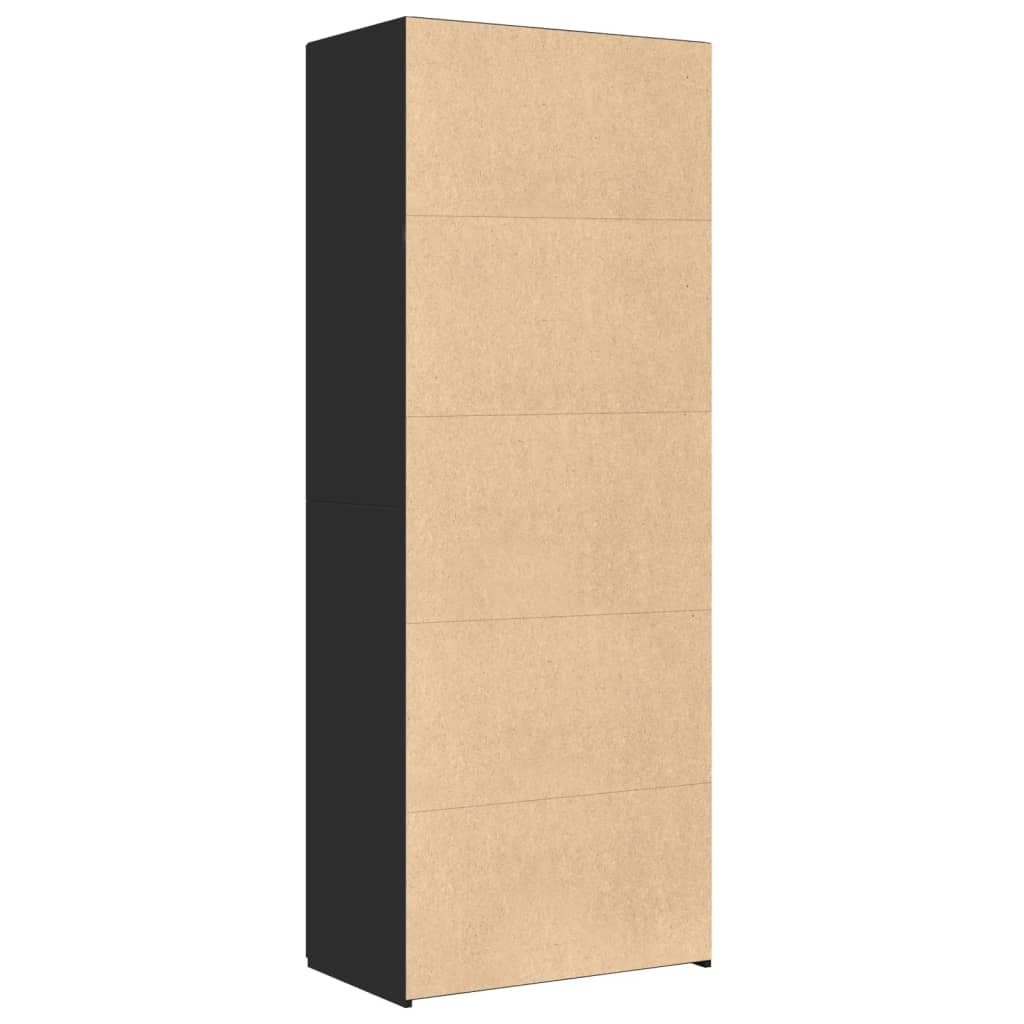 Image Buffet haut noir 70x42,5x185 cm bois d'ingénierie | Xios Store SNC vidaXL Xios Store SNC