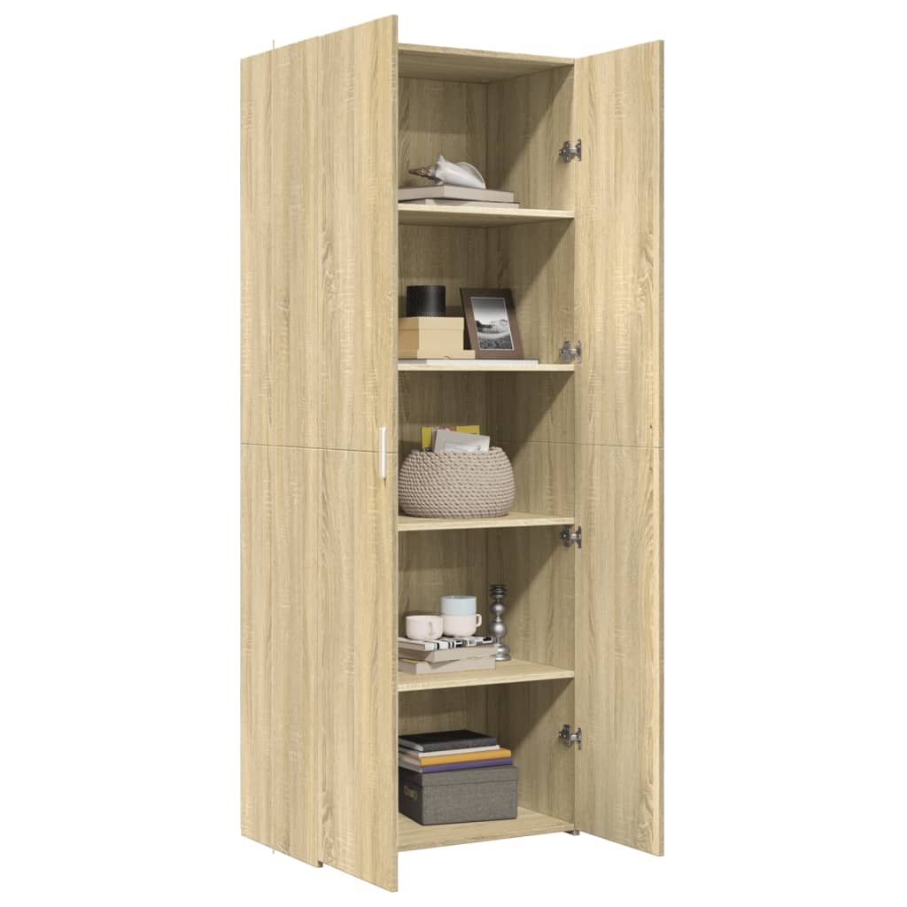 Image Buffet haut chêne sonoma 70x42,5x185 cm bois d'ingénierie | Xios Store SNC vidaXL Xios Store SNC