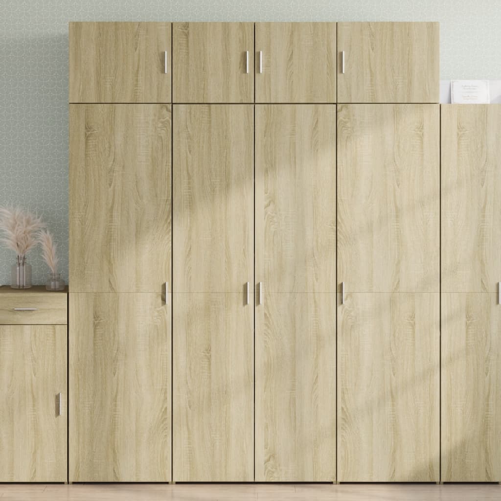 Image Buffet haut chêne sonoma 80x42,5x185 cm bois d'ingénierie | Xios Store SNC vidaXL Xios Store SNC