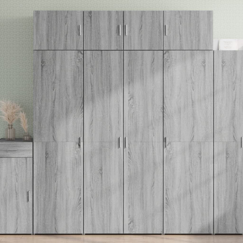 Image Buffet haut sonoma gris 80x42,5x185 cm bois d'ingénierie | Xios Store SNC vidaXL Xios Store SNC