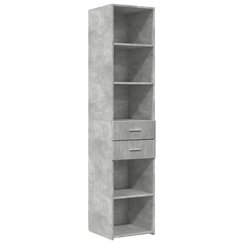 Image Buffet haut gris béton 40x42,5x185 cm bois d'ingénierie | Xios Store SNC vidaXL Xios Store SNC