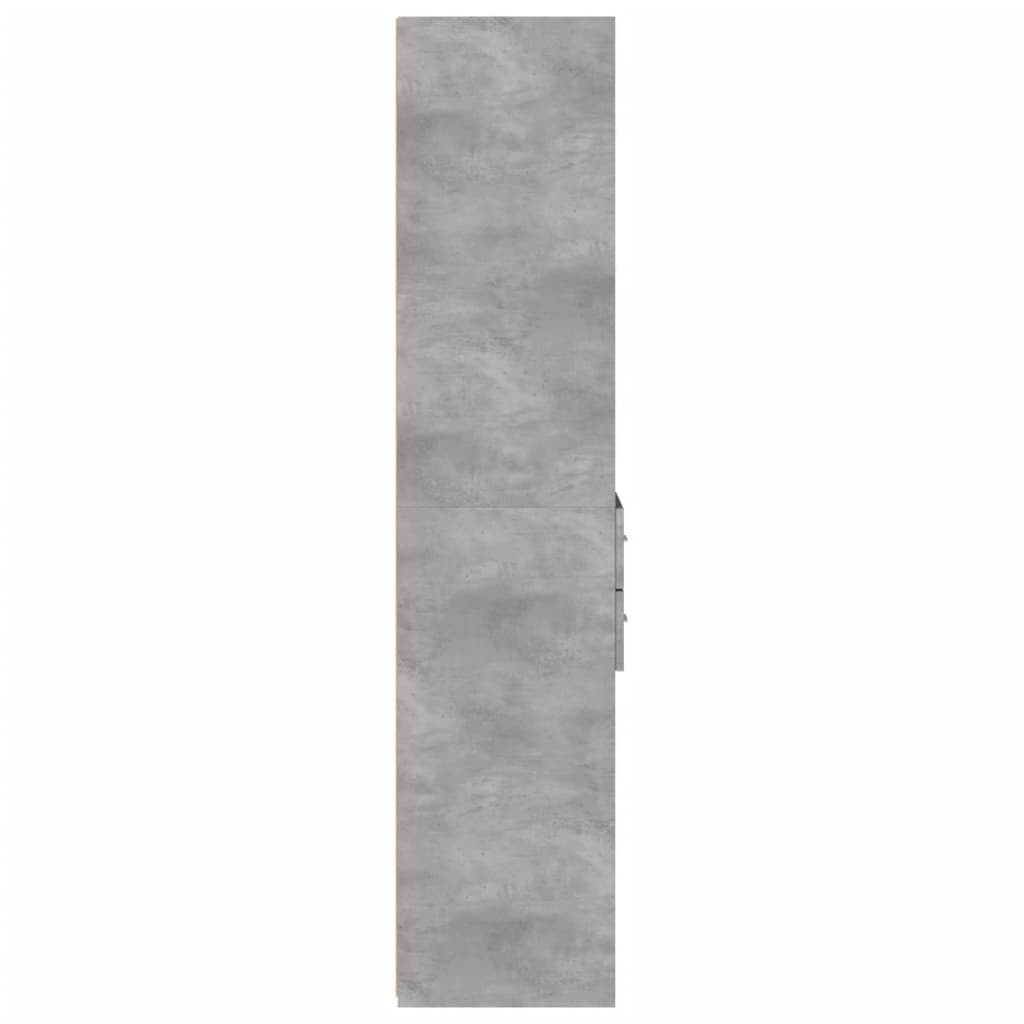 Image Buffet haut gris béton 40x42,5x185 cm bois d'ingénierie | Xios Store SNC vidaXL Xios Store SNC