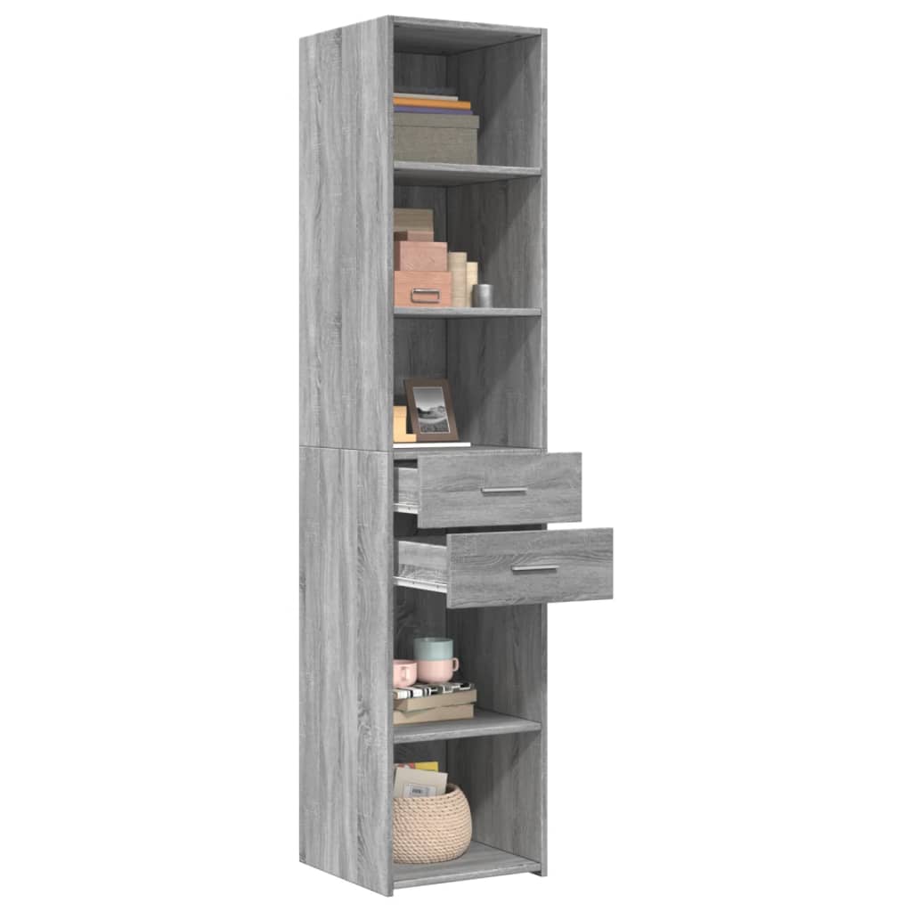 Image Buffet haut sonoma gris 40x42,5x185 cm bois d'ingénierie | Xios Store SNC vidaXL Xios Store SNC